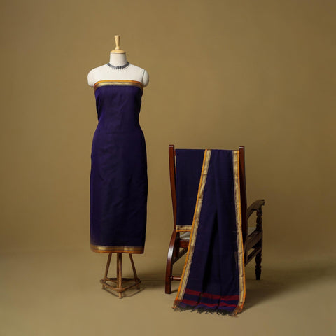 3pc cotton unstitched dharwad dress material with border 16