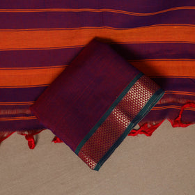 Purple - 3pc cotton unstitched dharwad dress material