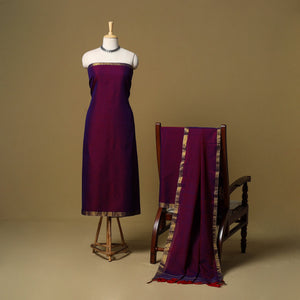 3pc cotton unstitched dharwad dress material with border 28