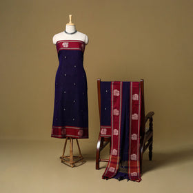 3pc cotton unstitched dharwad dress material with border 49