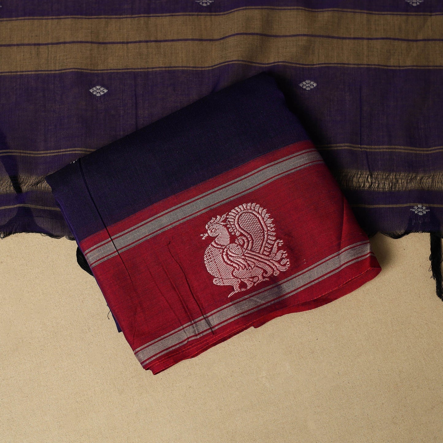 3pc cotton unstitched dharwad dress material with border 49