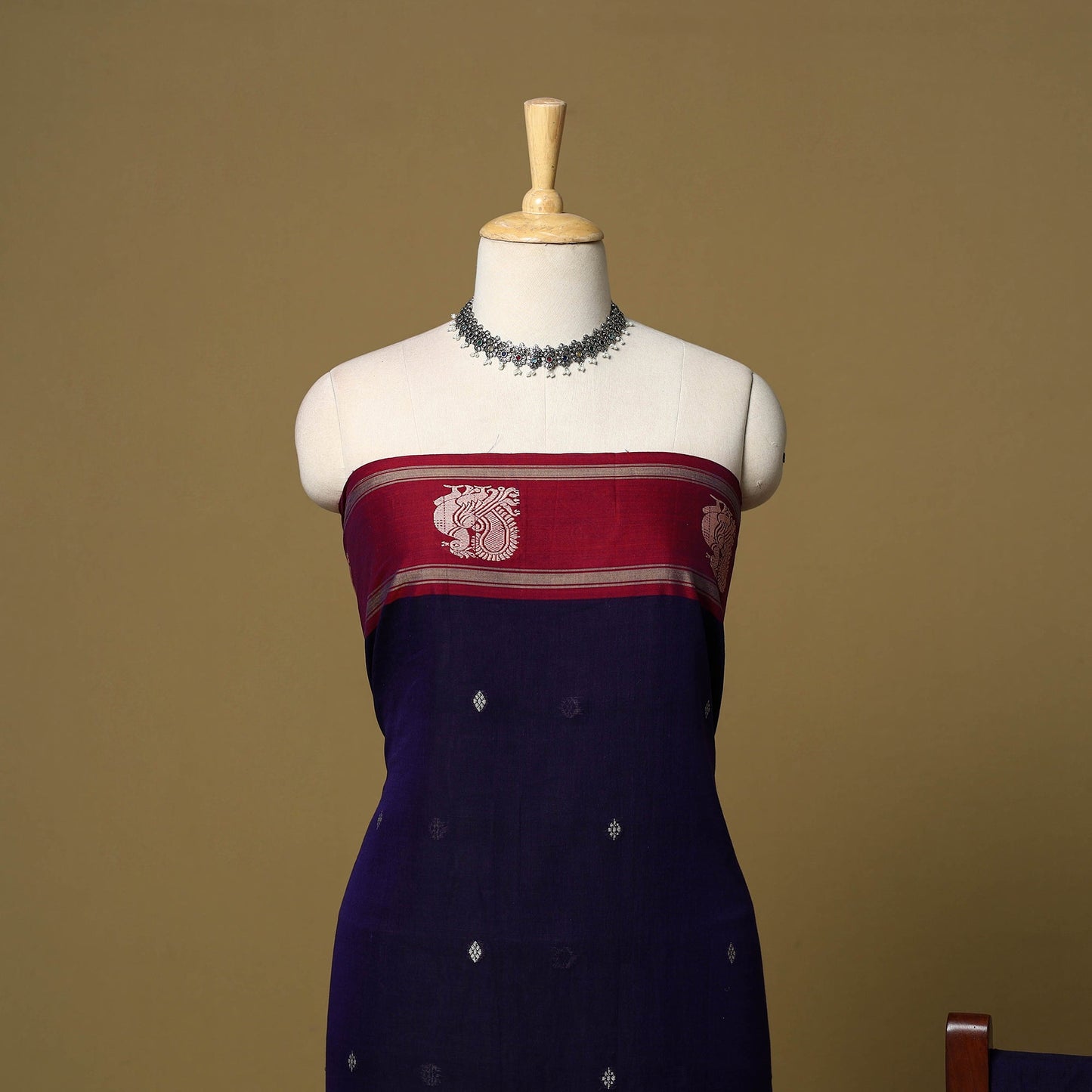 3pc cotton unstitched dharwad dress material with border 49