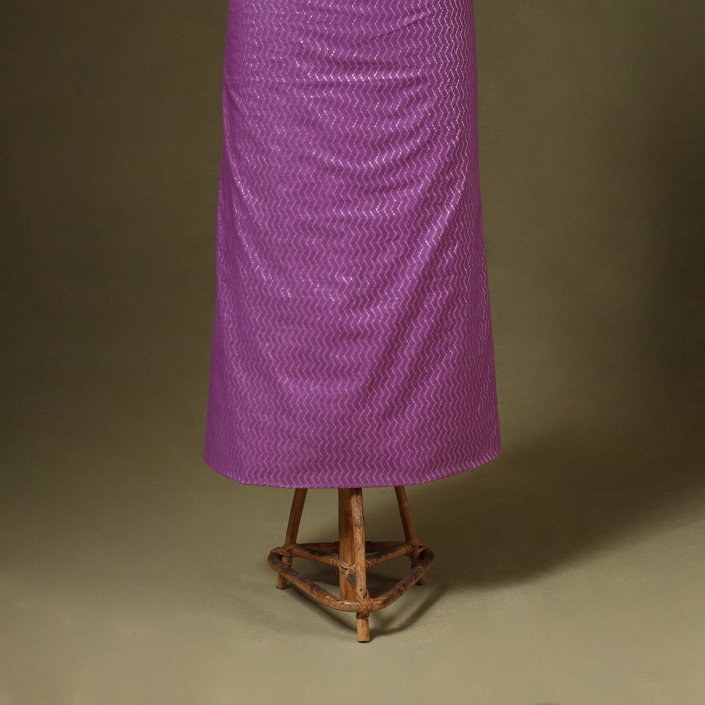 Purple 2pc Cotton x Viscose Zari Banarasi Dress Material 
