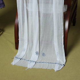 Purple - 3pc hand embroidery cotton lucknow chikankari