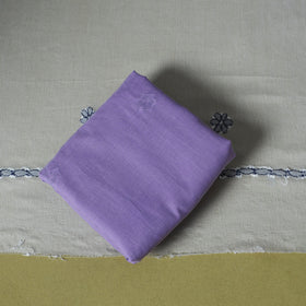 Purple - 3pc hand embroidery cotton lucknow chikankari