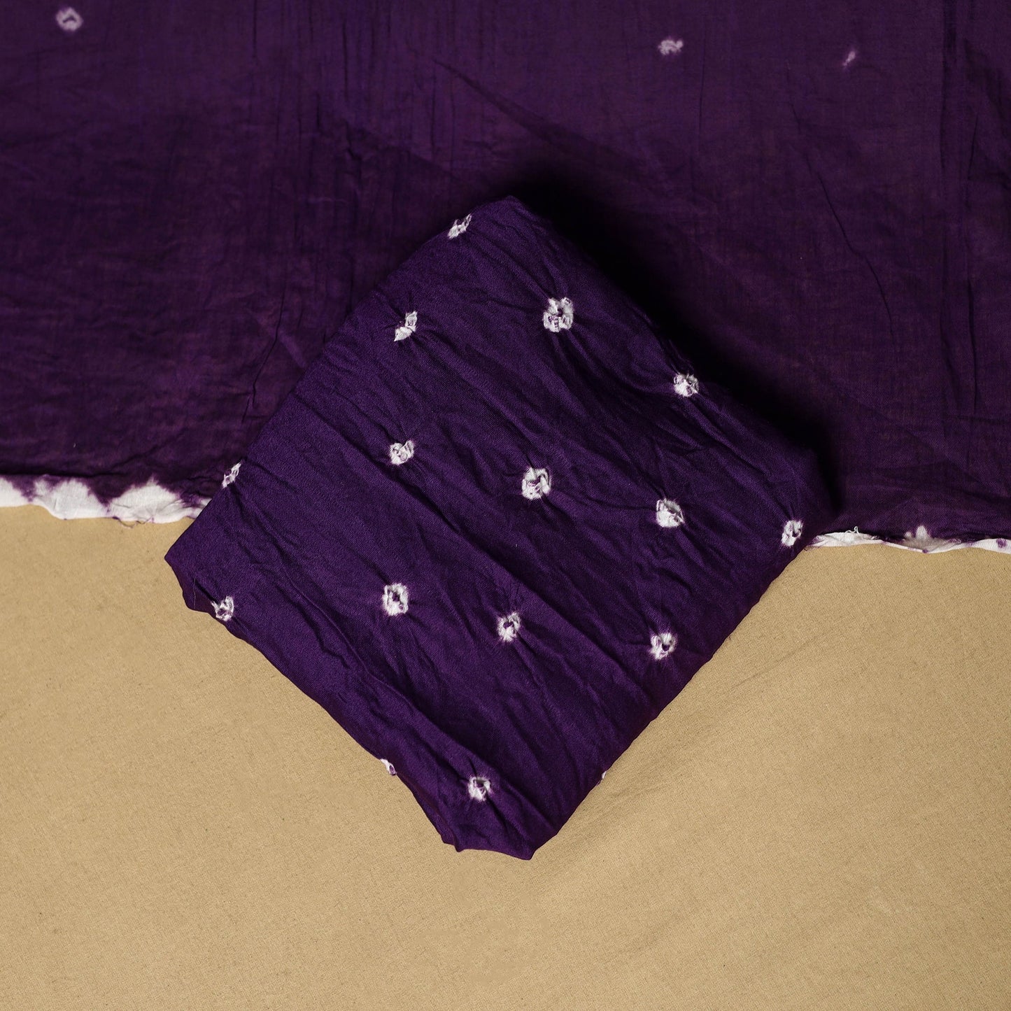 3pc kutch tie-dye satin cotton unstitched bandhani dress