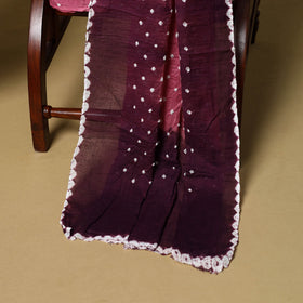 3pc kutch tie-dye satin cotton unstitched bandhani dress