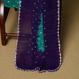 3pc kutch tie-dye satin cotton unstitched bandhani dress