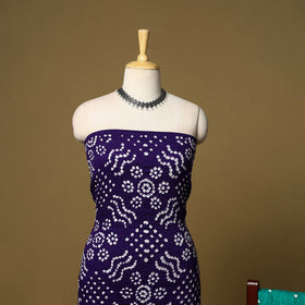 3pc kutch tie-dye satin cotton unstitched bandhani dress