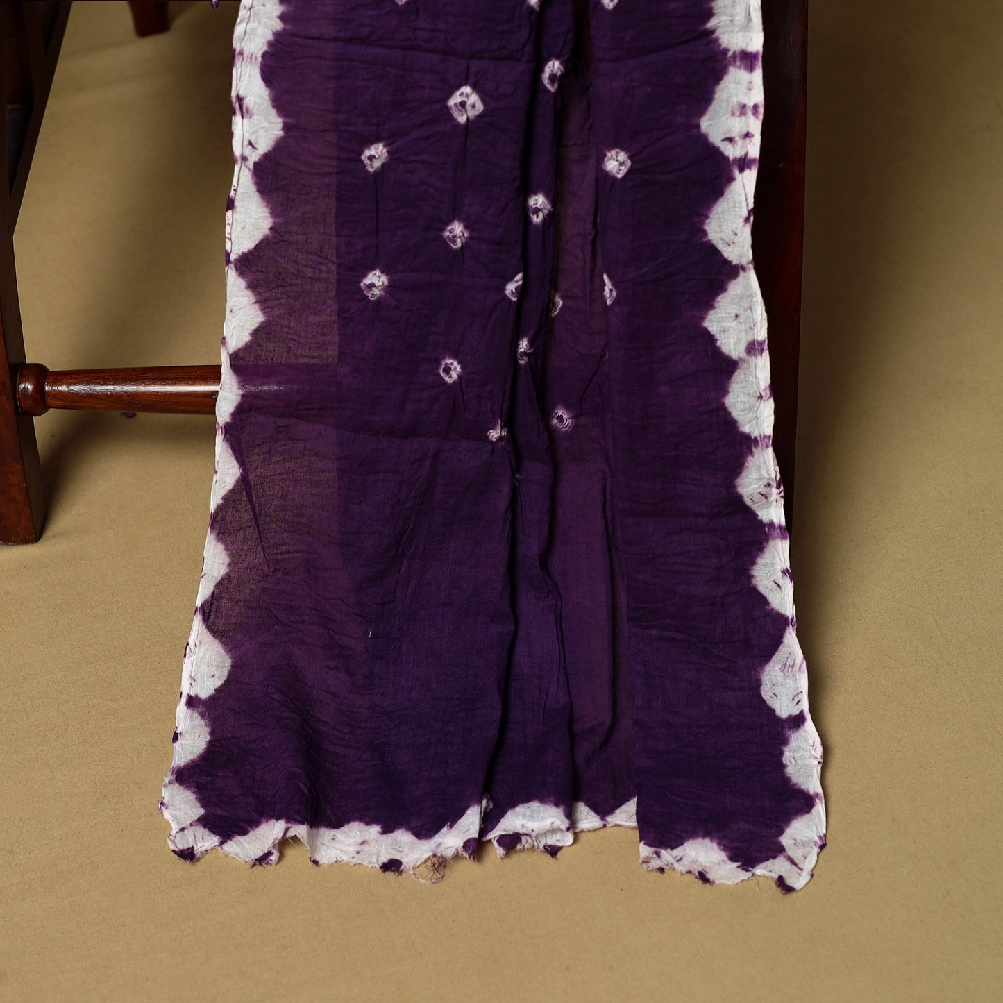 3pc kutch tie-dye satin cotton unstitched bandhani dress