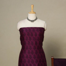 Purple - 3pc maheshwari silk unstitched bagh dress material