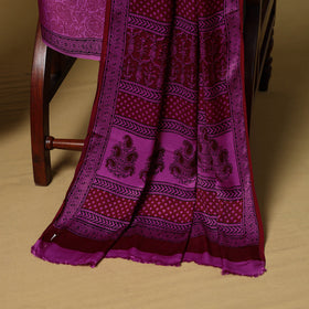 Purple - 3pc modal silk unstitched bagh dress material 30