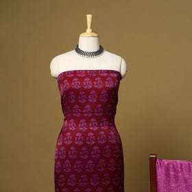 Purple - 3pc modal silk unstitched bagh dress material 30