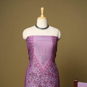 3pc mul chanderi handloom unstitched sanganeri dress