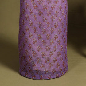 Purple 3pc Sanganeri Block Print Kota Cotton Dress Material