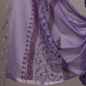 Buy 3pc Sanganeri Block Printed Cotton Suit Material with Chanderi Silk Dupatta 08 Onine at iTokri.com