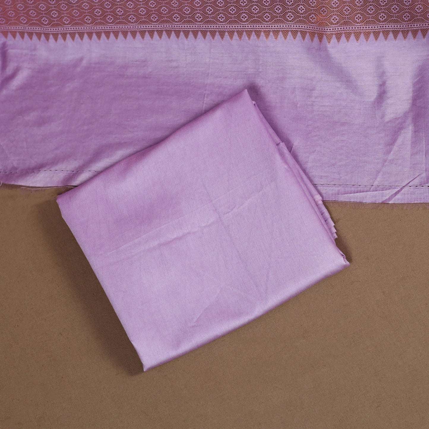 Purple - 3pc silk cotton meena weaving unstitched banarasi