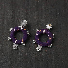 Purple - alisha gs fabart handmade earrings - handcrafted