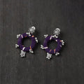 Purple - alisha gs fabart handmade earrings - handcrafted