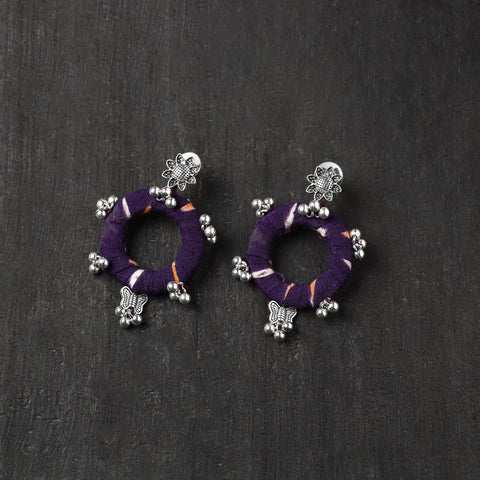 Purple - alisha gs fabart handmade earrings - handcrafted