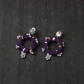 Purple - alisha gs fabart handmade earrings - handcrafted