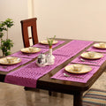 Purple - applique cut work table runner with mat set 92