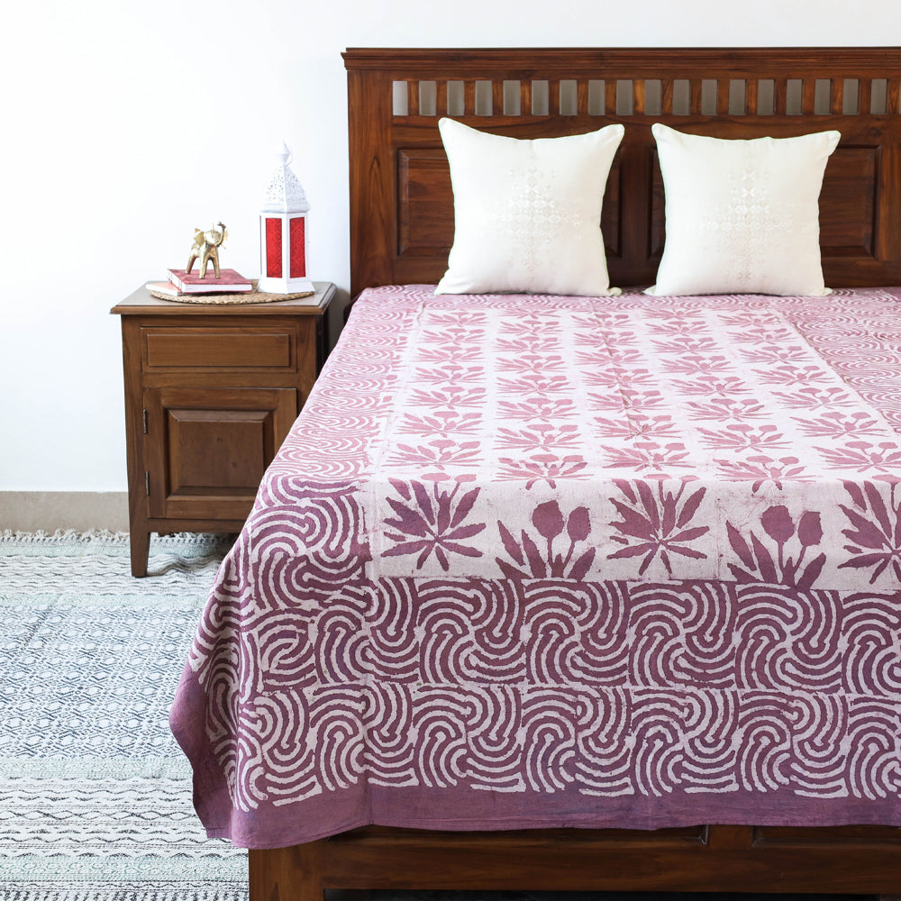  Block Art Print Cotton Single Bindaas Bed Sheet