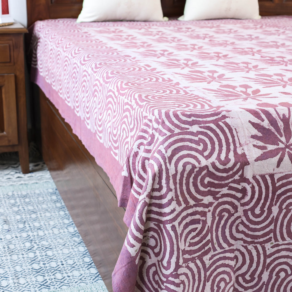  Block Art Print Cotton Single Bindaas Bed Sheet