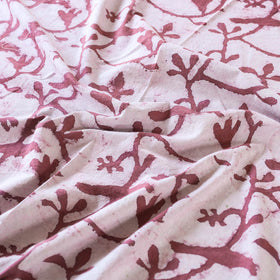 Purple - Bindaas Block Art Prints Natural Dyed Single Bedcover in Pure Cotton (93 x 60 in)