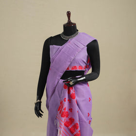 Purple - assam handloom tussar mekhela chador with blouse