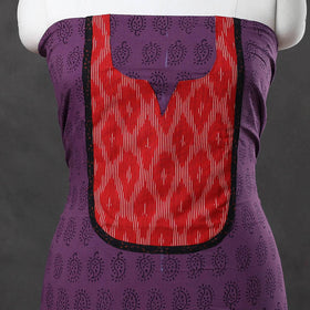 Purple - bagh cotton unstitched kurta material