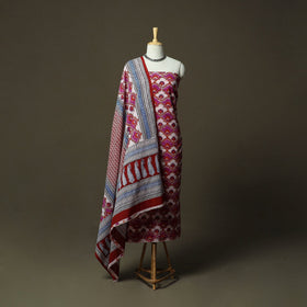 Bagh hand block print natural dyed cotton 3pc unstitched