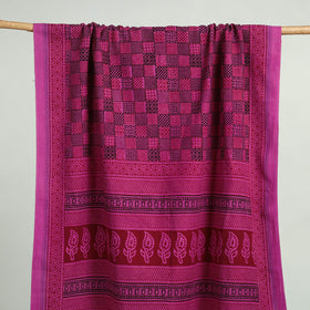 Purple - bagh hand cotton handloom towel 53 - handcrafted