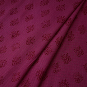 Purple Bagh Hand Block Print Natural Dye Stripe Cotton Fabric