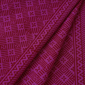 Purple Bagh Hand Block Print Natural Dyed Cotton Fabric