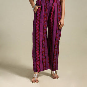 Purple Bagh Block Print Natural Dyed Cotton Palazzo