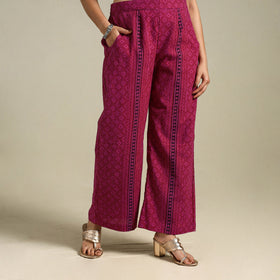 Purple Bagh Block Print Natural Dyed Cotton Palazzo