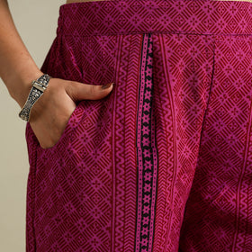 Purple Bagh Block Print Natural Dyed Cotton Palazzo