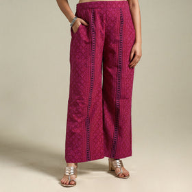 Purple Bagh Block Print Natural Dyed Cotton Palazzo