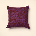 Purple Bagh Block Printed Cotton Cushion Cover (16 x 16 in) 08