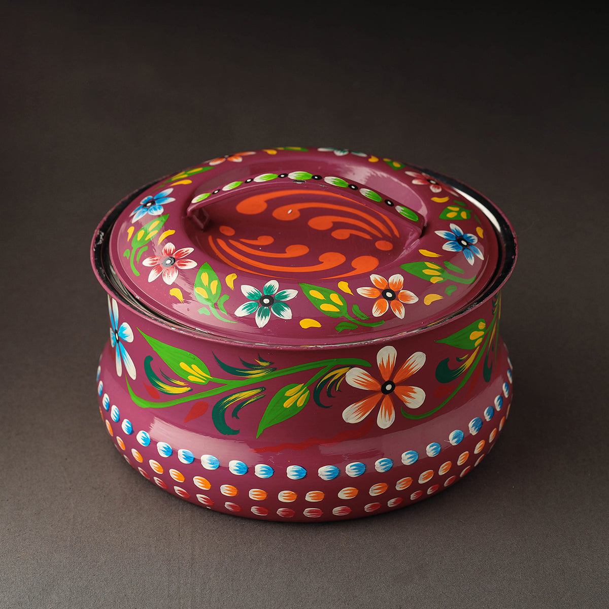  Banaras Handpainted Stainless Steel Casserole 