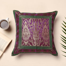  Banarasi Handwoven Silk Zari Cushion Cover Online at iTokri.com