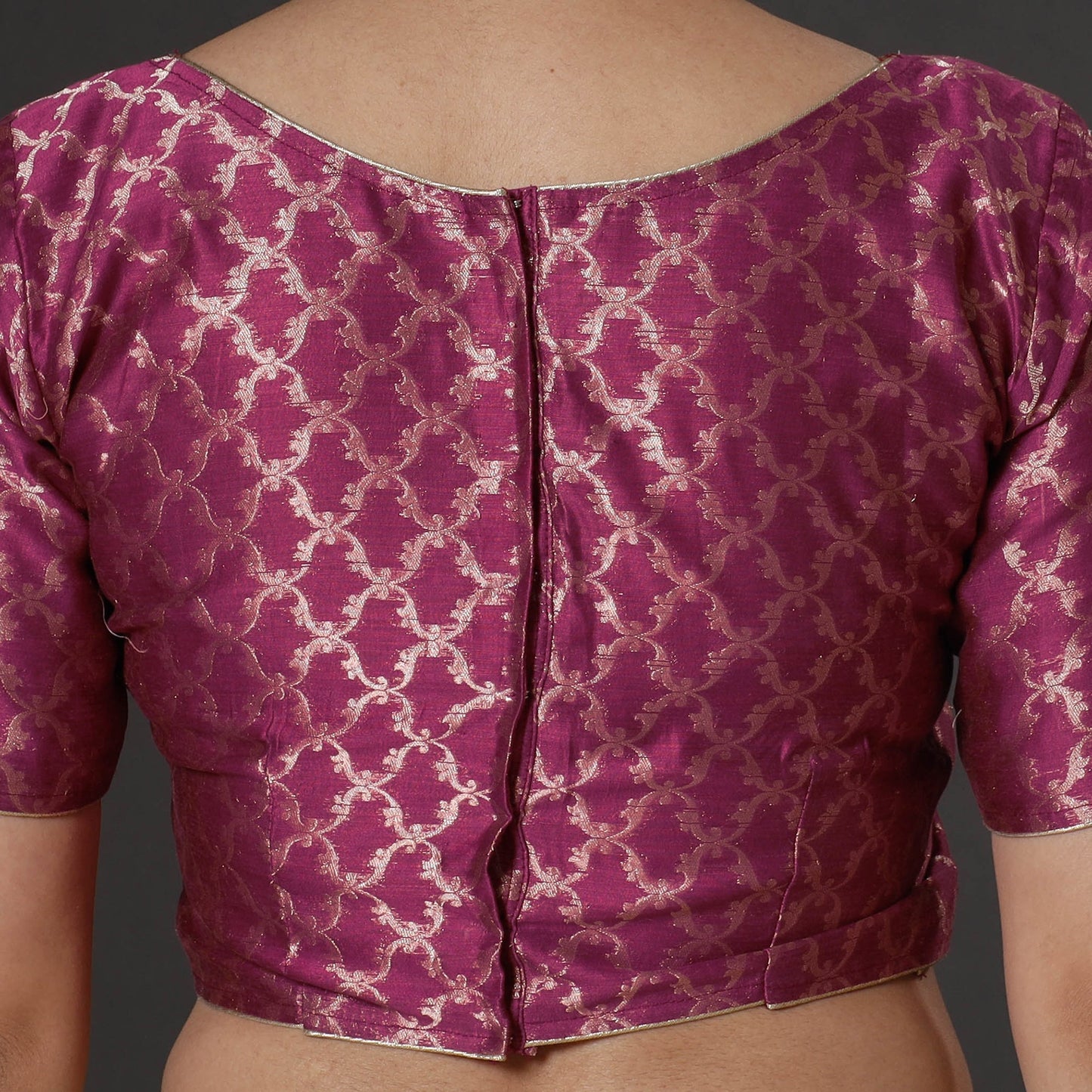 banarsi silk stotched blouse 