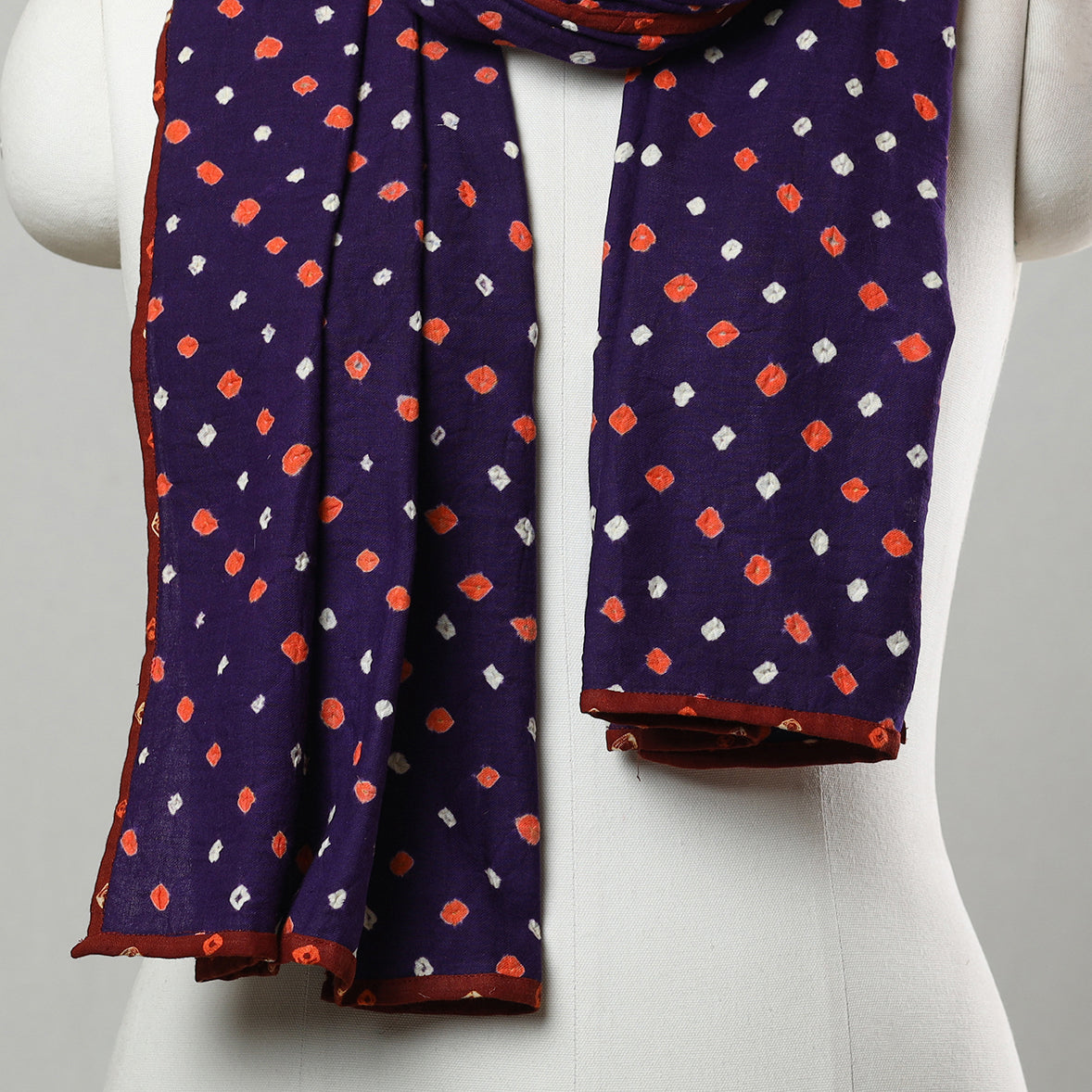  Bandhani Tie-Dye Cotton Stole 07 