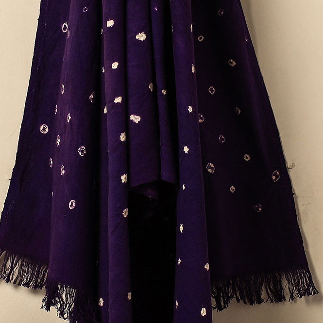 Purple Bandhani Tie-Dye Pure Handloom Cotton Towel