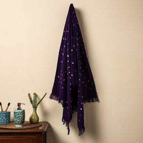 Purple Bandhani Tie-Dye Pure Handloom Cotton Towel