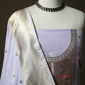Bangalore silk paithani 3pc unstitched dress material 20