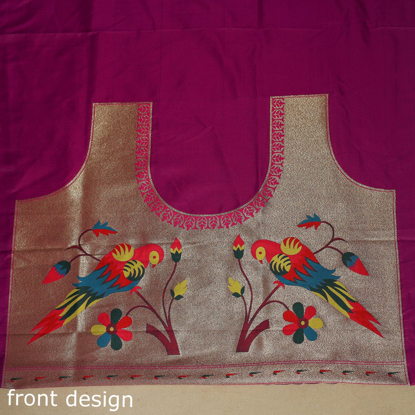 Purple - bangalore silk paithani saree 01 - handcrafted