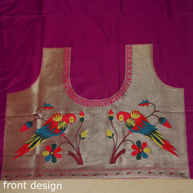 Purple - bangalore silk paithani saree 01 - handcrafted