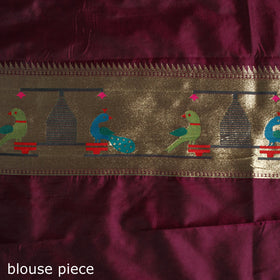 Purple - bangalore silk paithani saree 01 - handcrafted